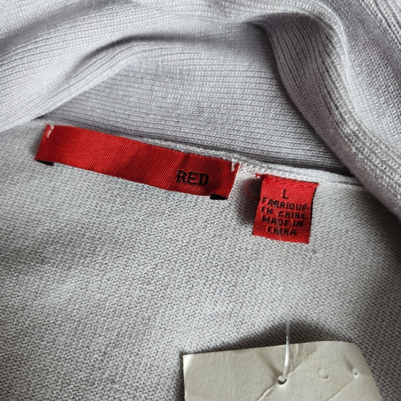 NWT RED L open front knit cardigan, ombre purple grey - Picture 3 of 9
